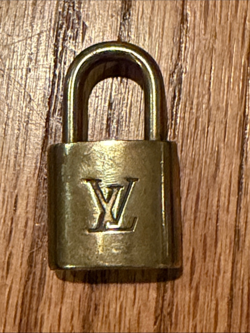 Louis Vuitton Gold tone Padlock and Key